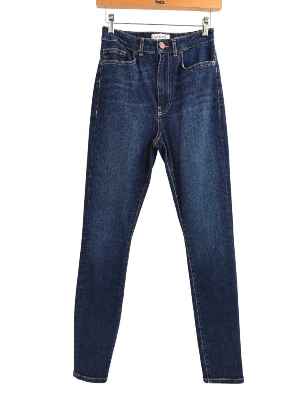 La Ligne High-Rise Skinny Dark Wash Jeans Womens 27 Classic Capsule Wardrobe